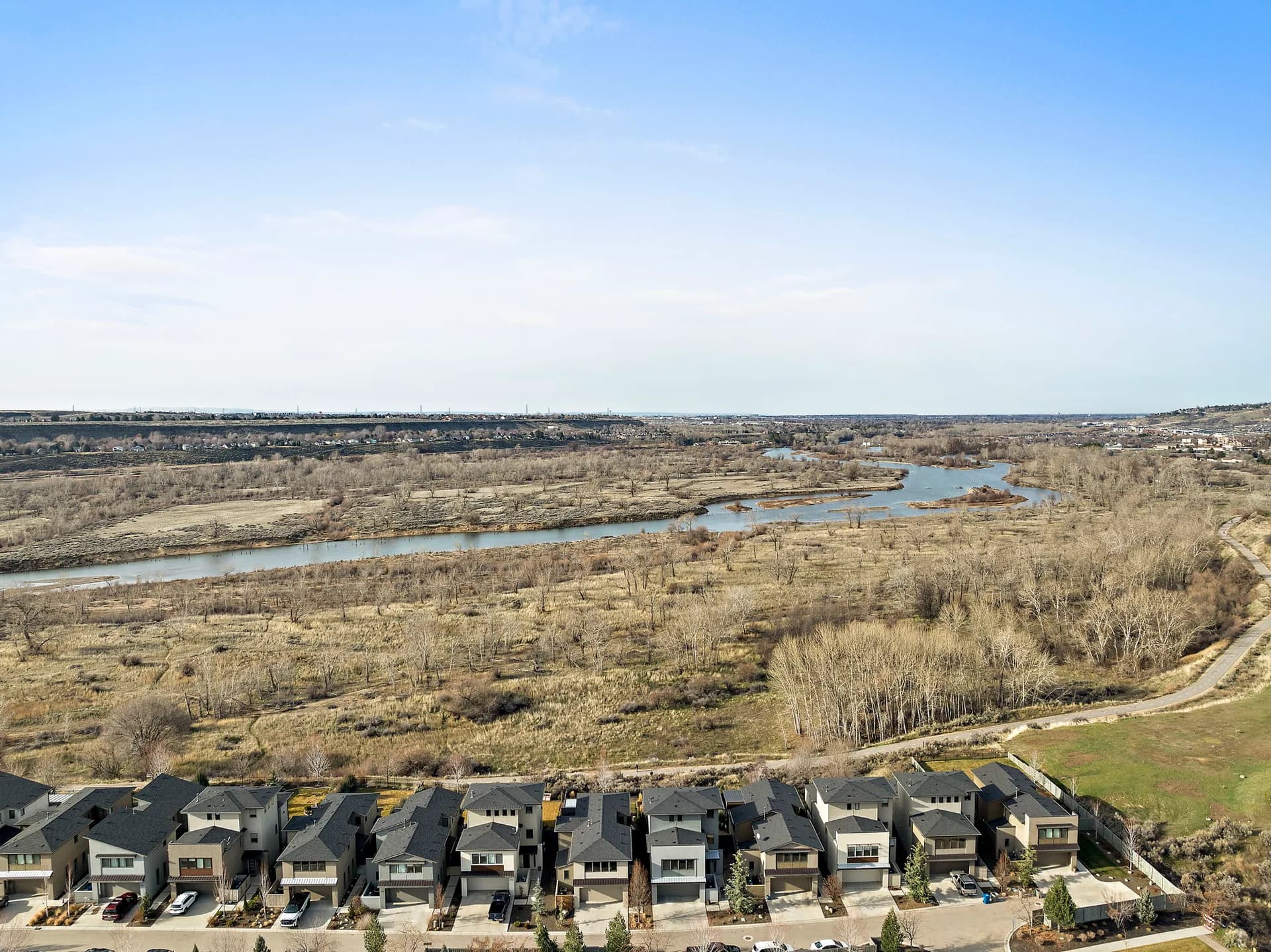 drone aerial rental property overview
