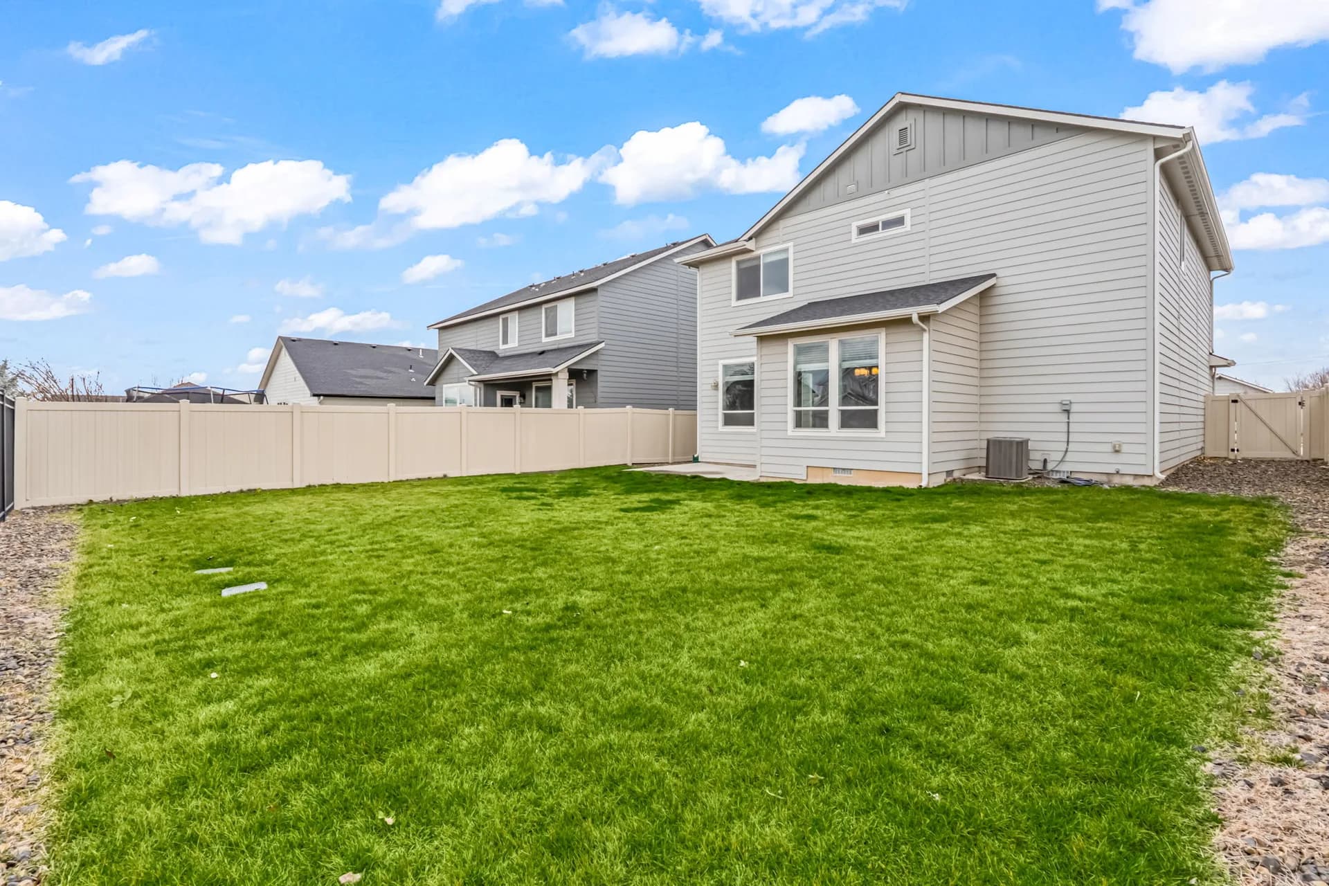 private fenced backyard rental home