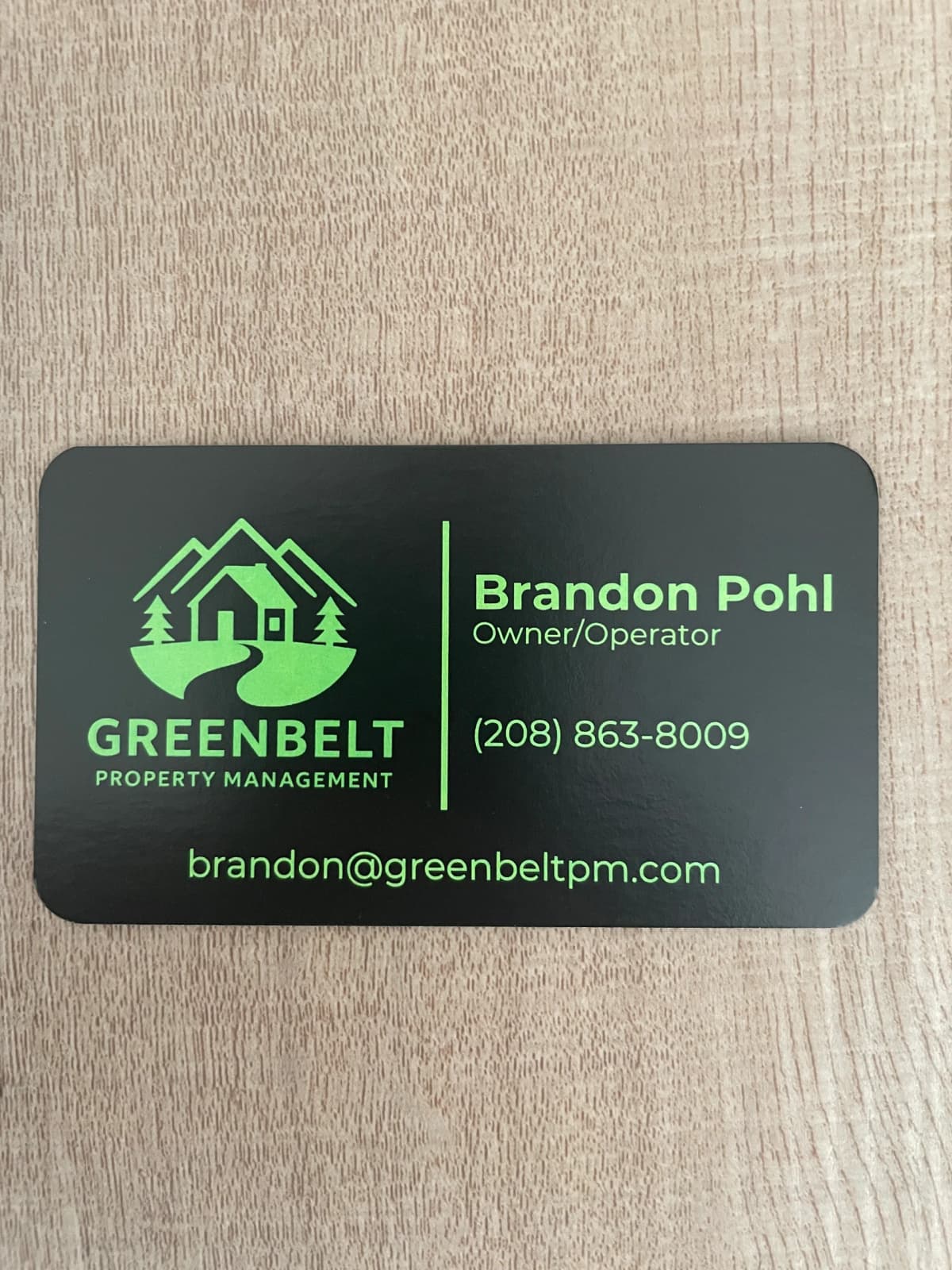 property management branding and contact information