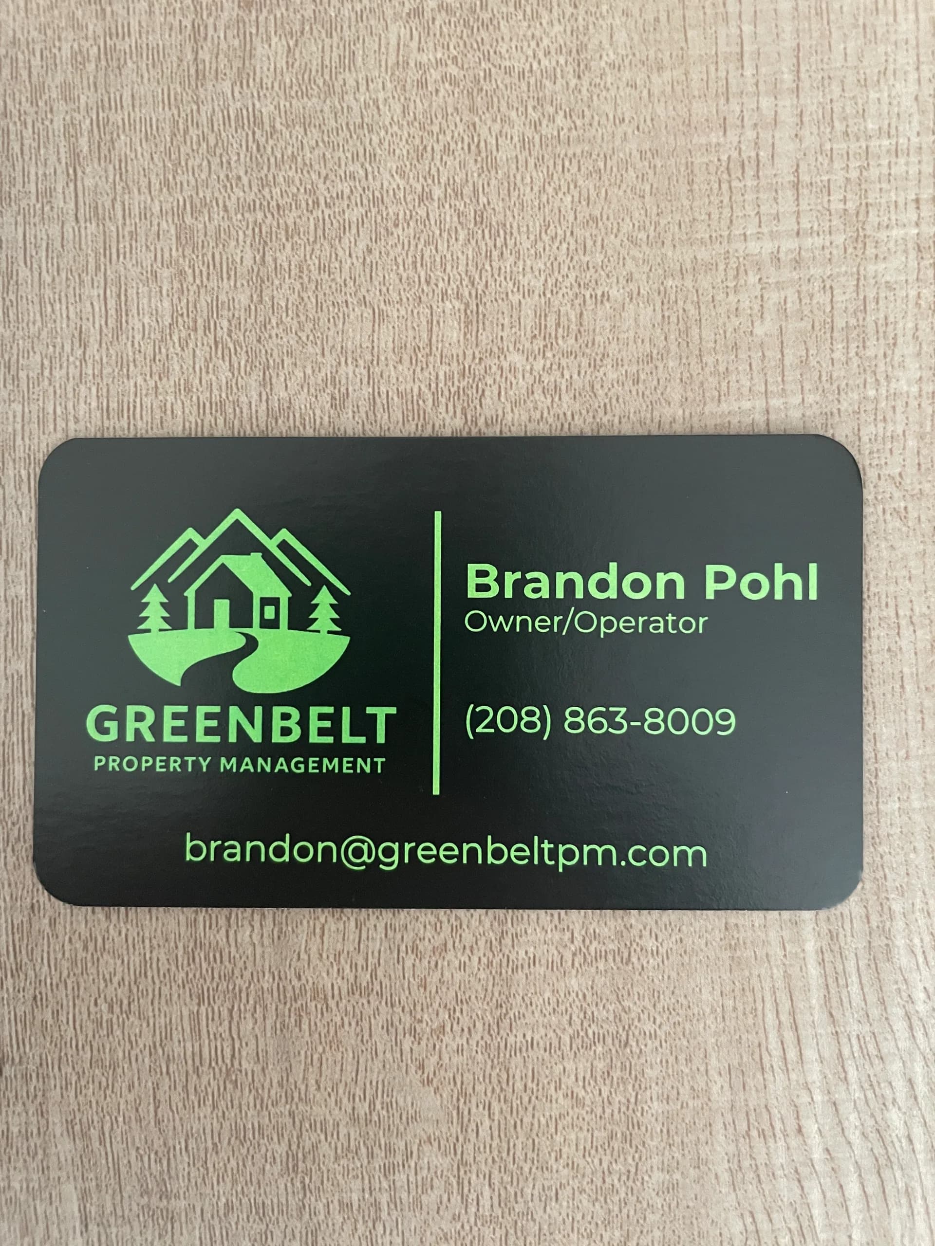 property management branding and contact information
