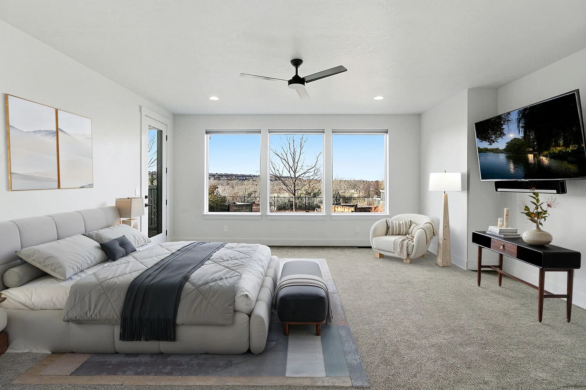 spacious bedroom interior rental property listing